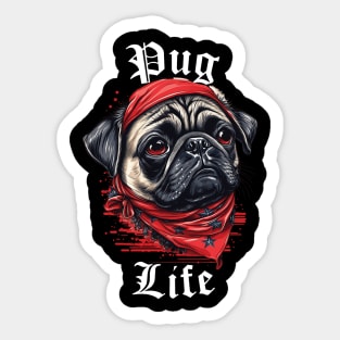 Pug Life - Dark Colors Sticker